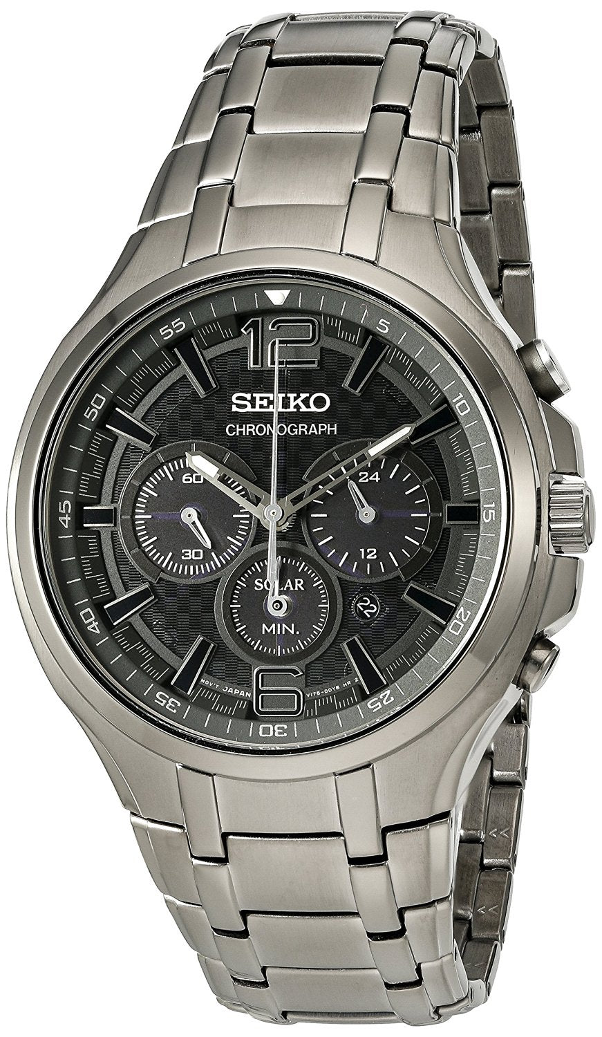 Mens Seiko Stainless Steel Bracelet Solar Watch SSC453P9