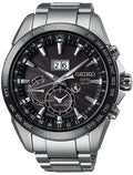 Gwylio GPS Solar Analog Dynion Seiko Astron gyda Strap Dur Di-staen SSE149J1