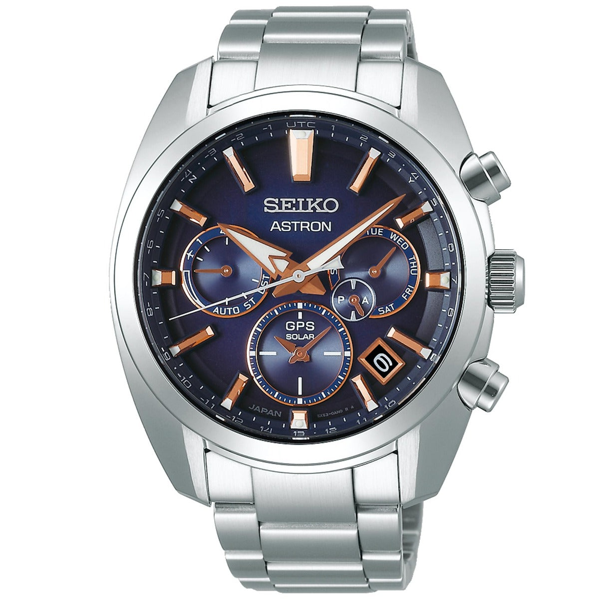 Seiko Astron GPS Solar Men’s Watch with Blue Dial & Silver Bracelet SSH049J1