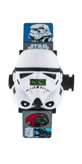 Tikkers Star Wars Storm Trooper Character Projector Kids Watch With Digital Display And White Silicon Strap STM3429