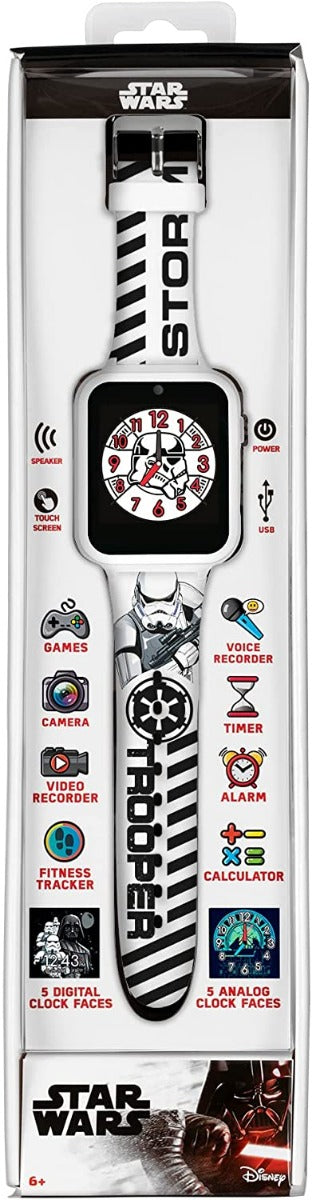 Star Wars Storm Trooper Kids Smart Watch with White Silicone Strap STM4353