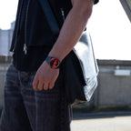 Storm Fibon-X Mens Watch with Red Dial and Grey Strap 47444/SL/R