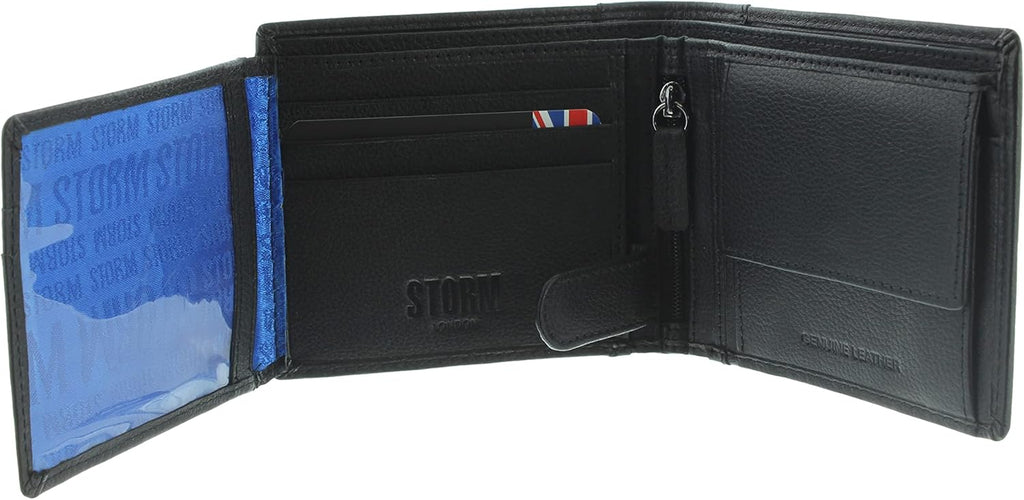 Storm Drago Mens Black Leather Wallet