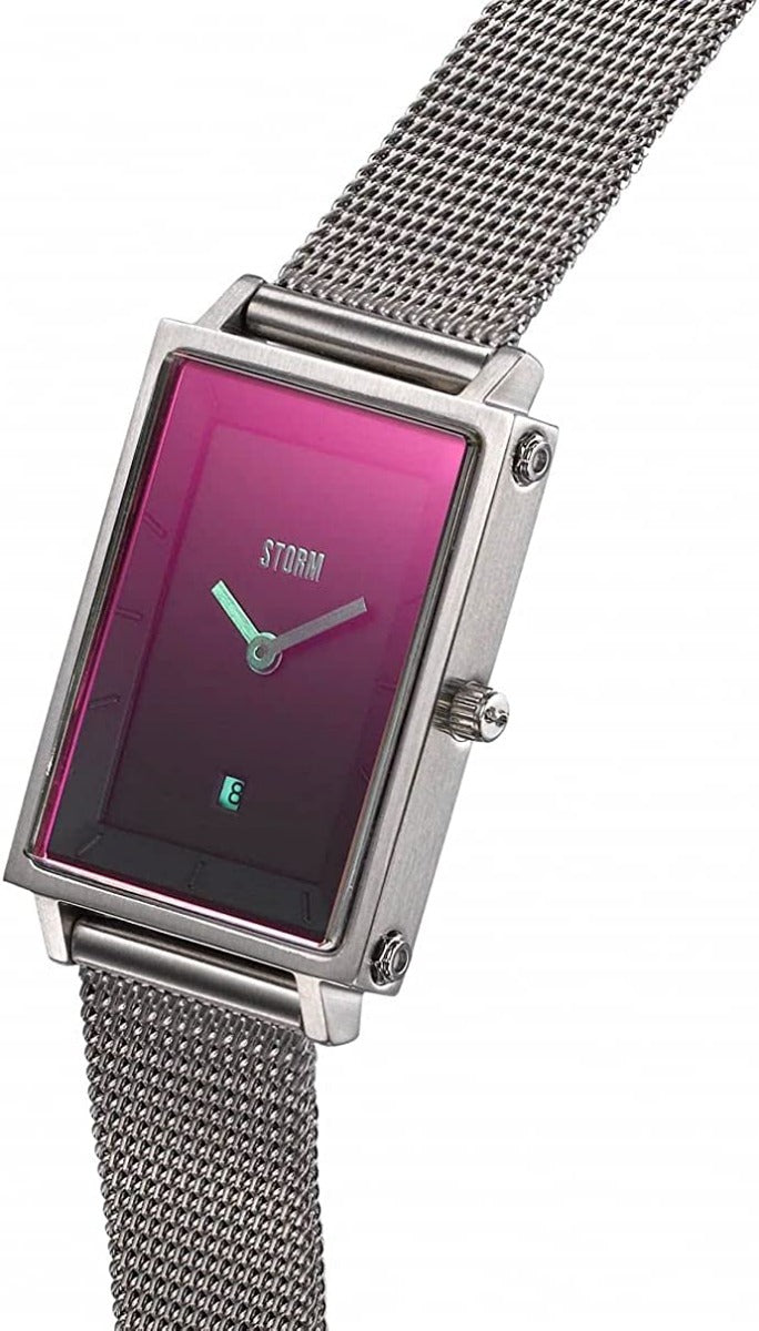 STORM Issimo Lazer Purple Ladies Watch with Purple Dial and Silver Milanese Strap 47489/P
