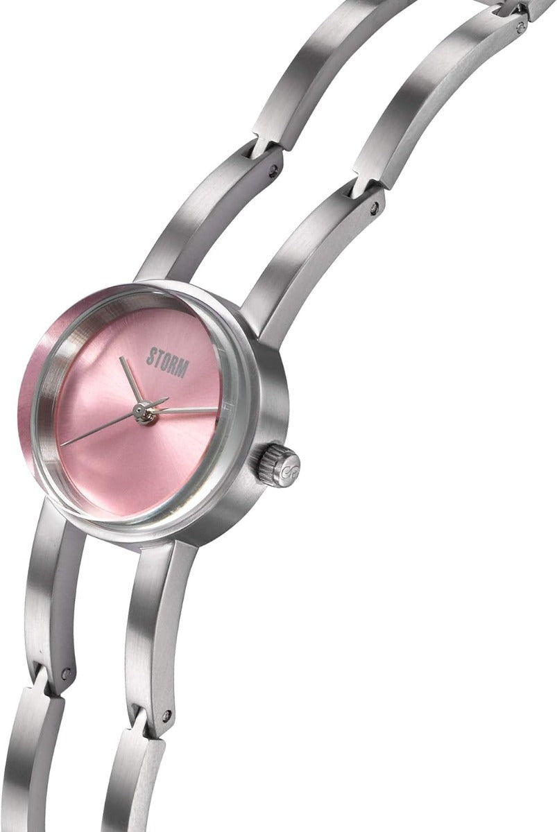 STORM Omie Pink Ladies Watch with Pink Dial and Silver Bracelet 47469/PK