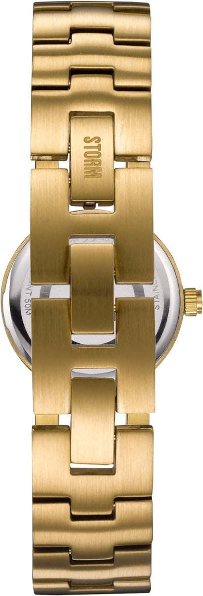 Storm Omie Ladies Watch with Red Dial and Gold Bracelet 47469/GD/R