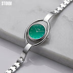 Storm Orlena Lazer Green Ladies Watch with Green Dial and Silver Bracelet 47563/GN