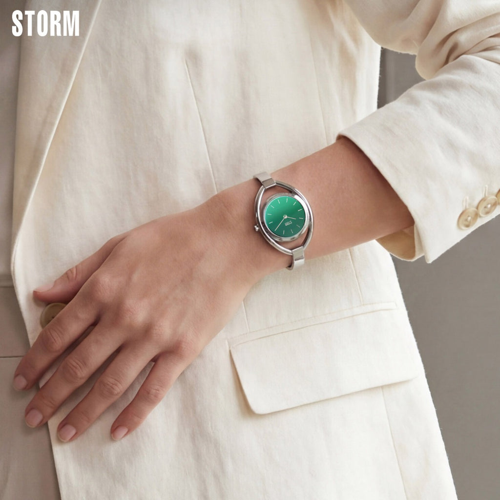 Storm Orlena Lazer Green Ladies Watch with Green Dial and Silver Bracelet 47563/GN