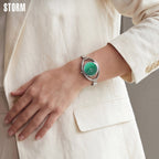 Storm Orlena Lazer Green Ladies Watch with Green Dial and Silver Bracelet 47563/GN