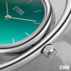Storm Orlena Lazer Green Ladies Watch with Green Dial and Silver Bracelet 47563/GN