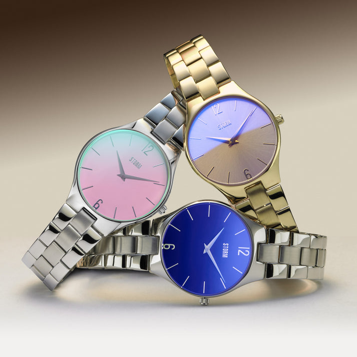 Storm Sareli Gold Violet Ladies Watch with Violet Dial and Gold Bracelet 47529/GD/V