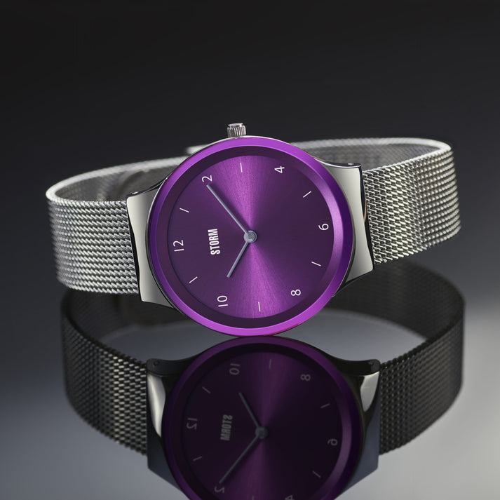 Storm Zadie Purple Ladies Watch with Purple Dial and Silver Bracelet 47528/P