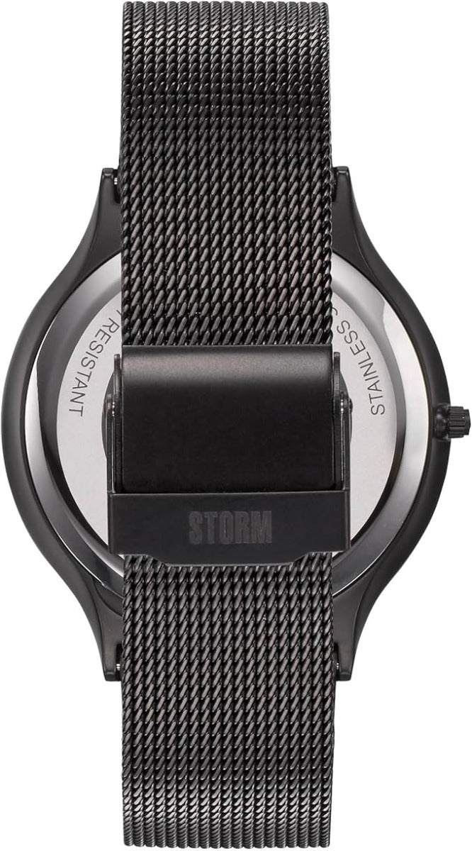 Storm Pylo Slate Red Gwyliadur Dynion gyda Deial Coch a Strap Du 47551/SL/R