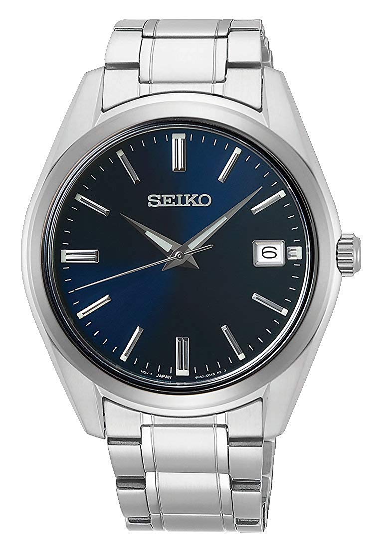 Seiko Men's Watch with Sapphire Glass, Blue Dial and Stainless Steel Strap SUR309P1