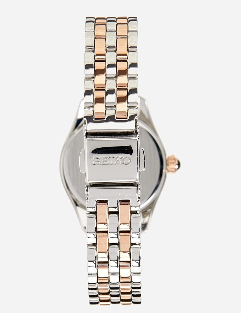 Seiko Ladies Watch with Silver Dial and Two Tone Strap SUR386P1
