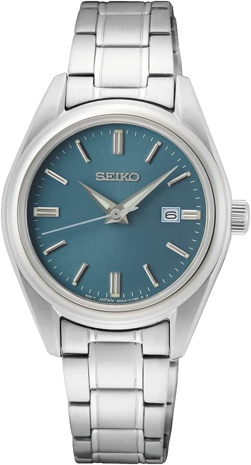 Seiko Ladies Watch with Blue Dial & Silver Strap SUR531P1
