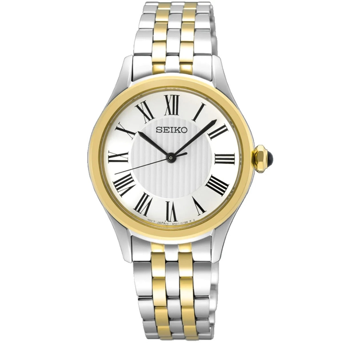 Seiko Caprice Ladies Watch with Silver Dial and Two Tone Bracelet SUR612P1