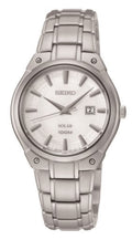 Seiko Women's Quartz Watch with White Dial Analogue Display and Silver Stainless Steel Bracelet SUT139P1