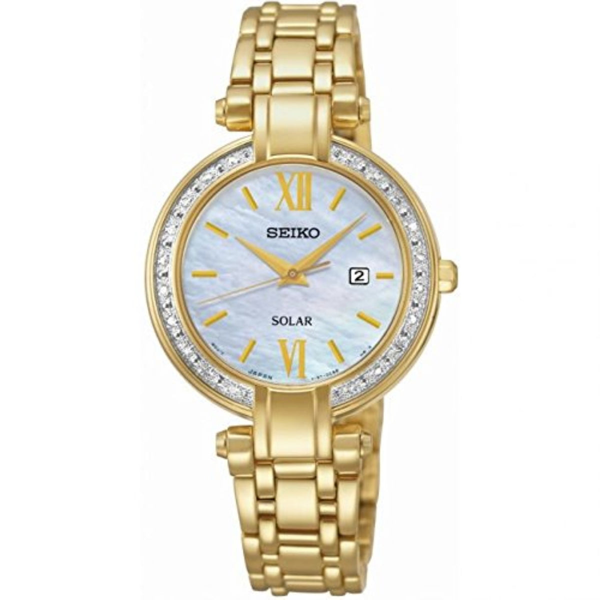Seiko Womens' Diamond Solar Powered SUT182P9
