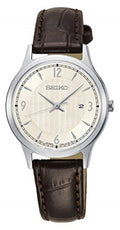 Seiko Ladies Analogue Quartz Watch With Brown Leather Strap SXDG95P1