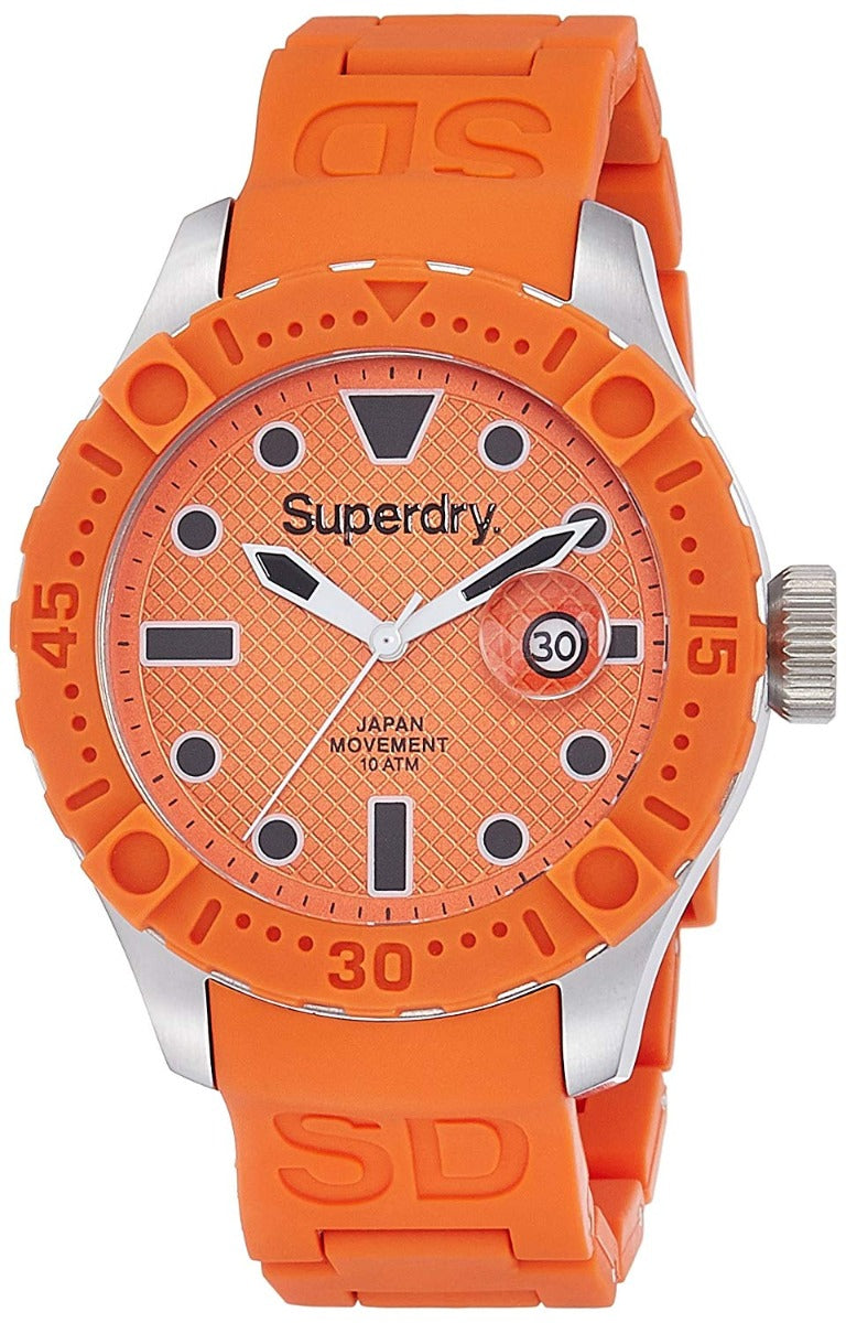 Gwyl Strap Silicon Oren Mynwesol Dwfn Superdry i Ddynion SYG140O