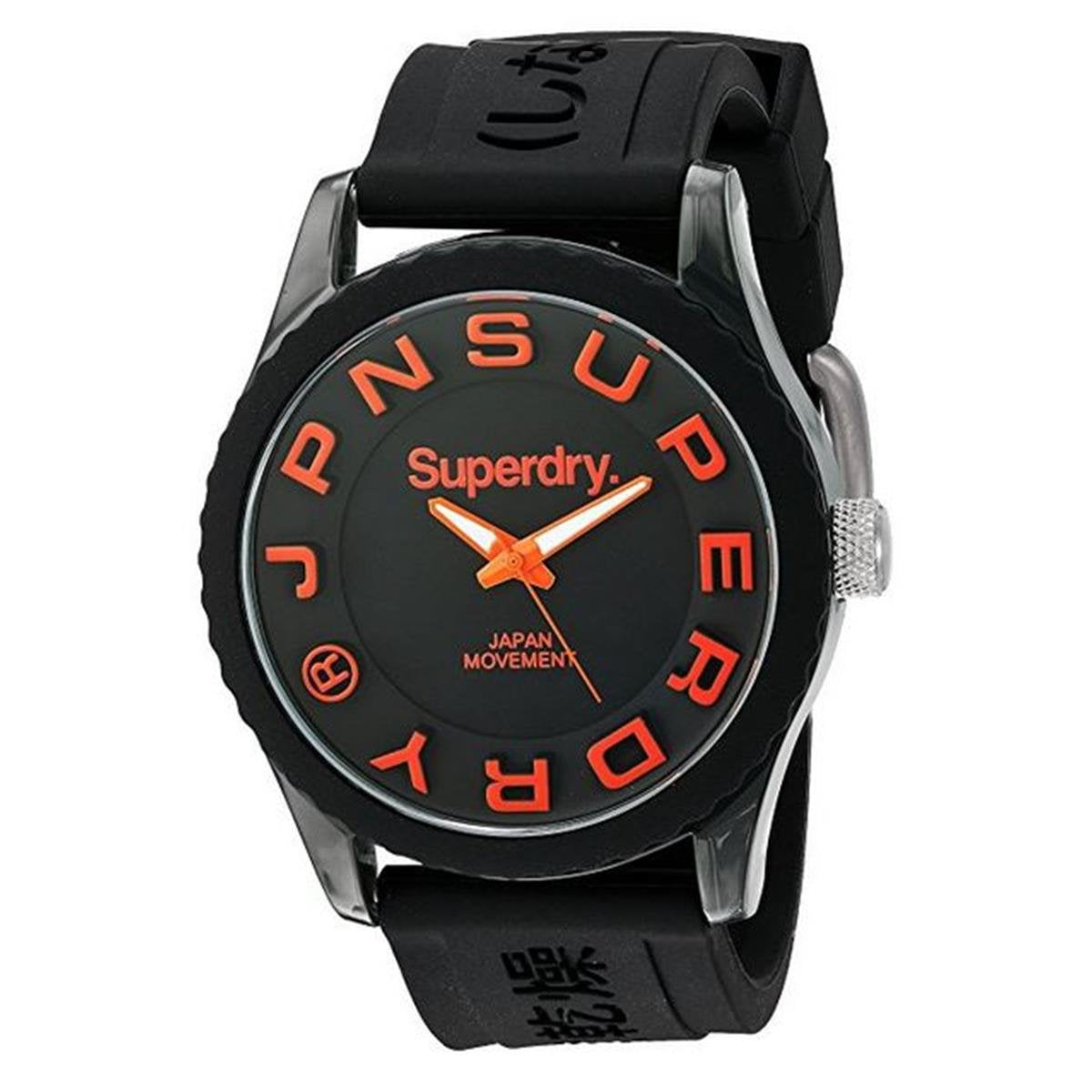 Superdry Men's Analogue Quartz Watch with Black Silicone Strap SYG145B