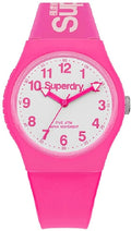 Superdry Ladies Watch with Pink Strap and White Dial SYG164PW