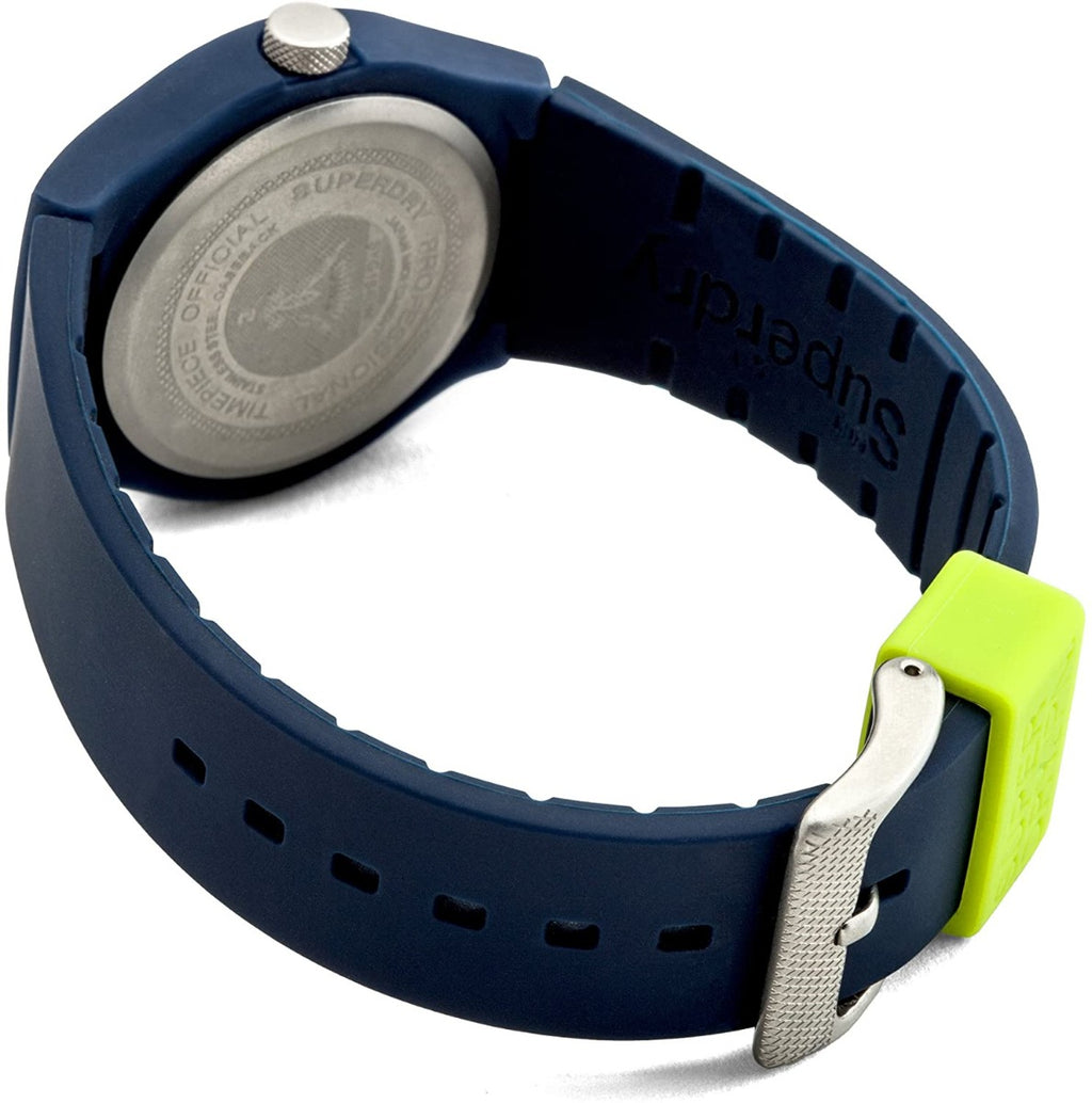 Superdry Mens Watch with Blue Silicone Strap SYG164UN