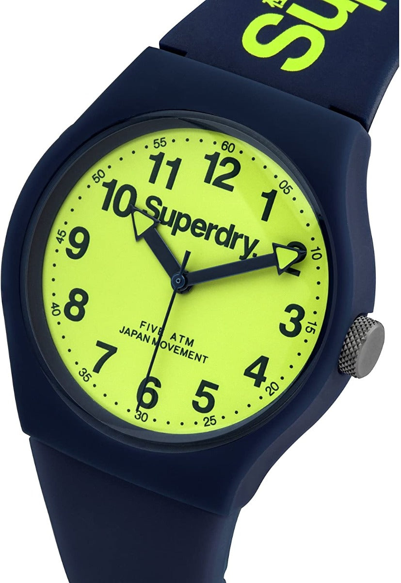 Superdry Mens Watch with Blue Silicone Strap SYG164UN