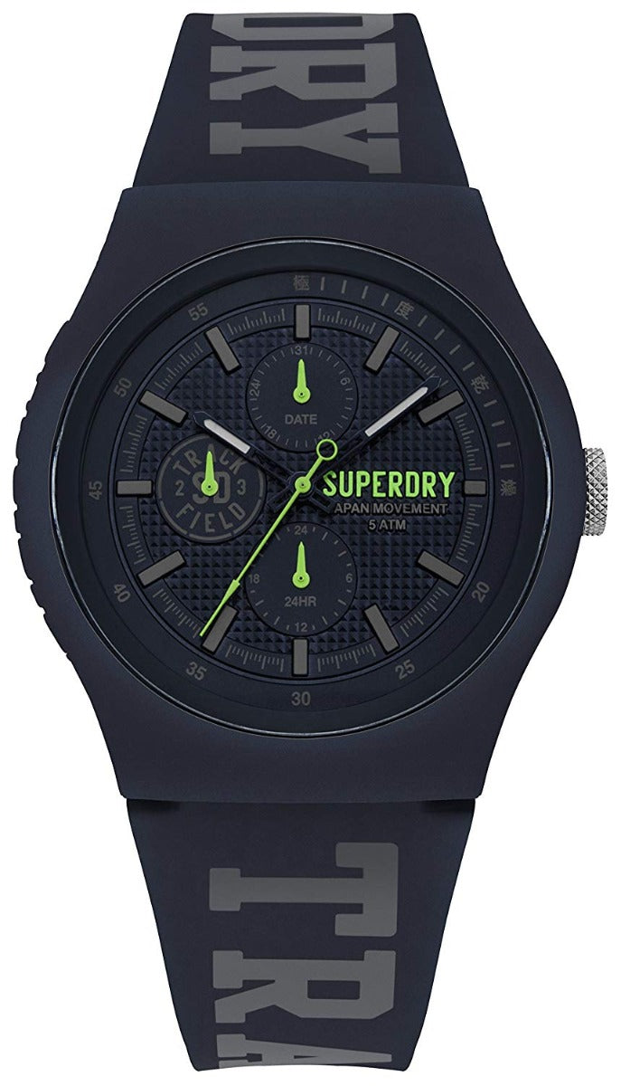 Superdry Men's Watch with Navy Dial And Navy Silicone Strap SYG188UU