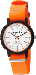 Superdry Men's with White Dial and Orange Silicone Strap SYG197O