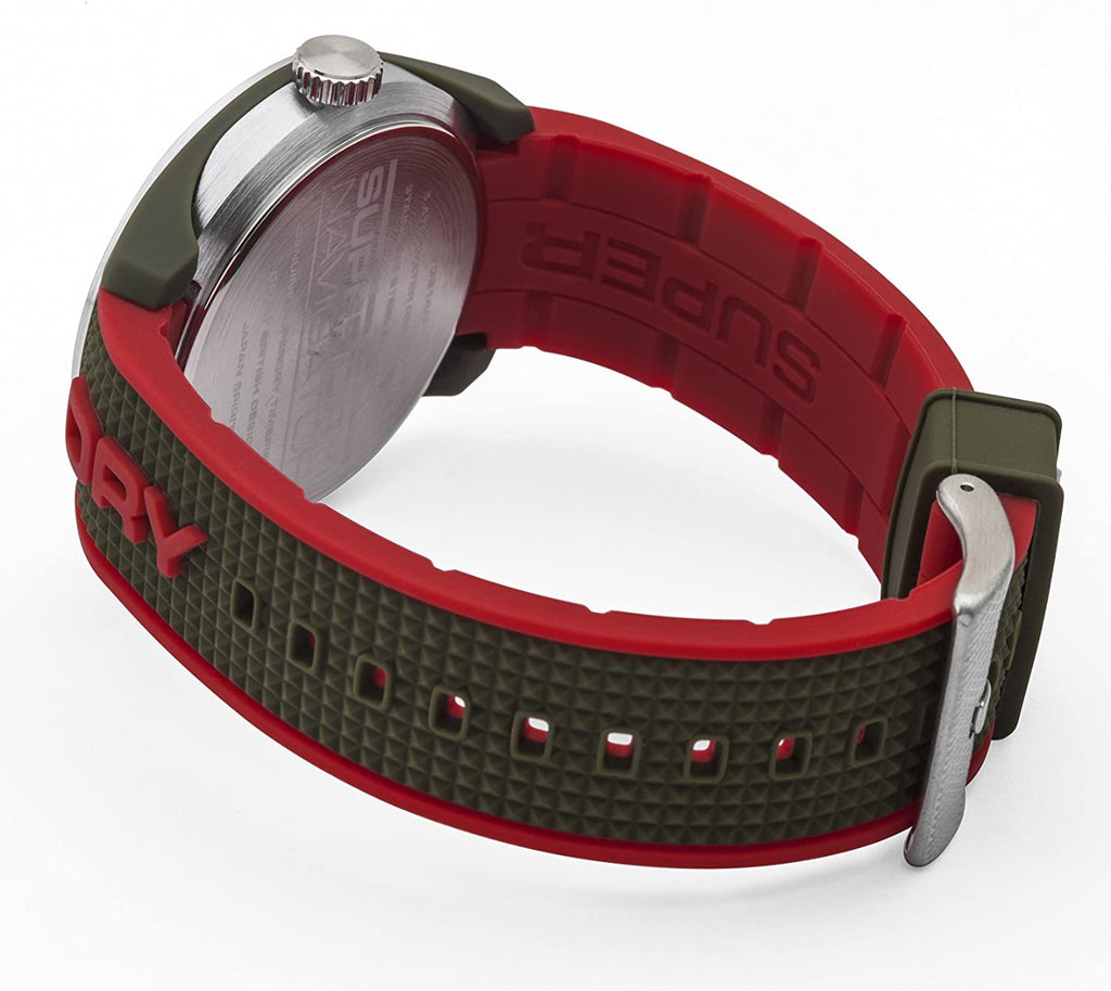 Superdry Military Mens Watch with Green Silicone Strap SYG214N