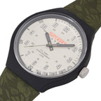 Gwylio Dynion Superdry gyda Strap Gwyrdd a Deial Beige SYG225N