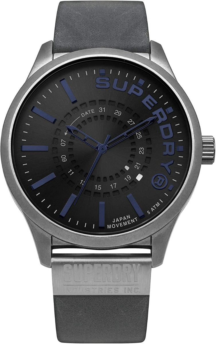Clustog Dynion Superdry gyda Strap Lledr Glas SYG233U