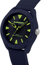 Superdry Mens Watch with Blue Strap and Blue Dial SYG243U