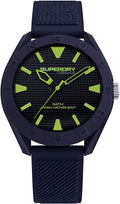 Superdry Mens Watch with Blue Strap and Blue Dial SYG243U