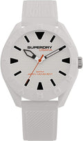 Superdry Mens Watch with White Dial & White Silicone Strap SYG243W