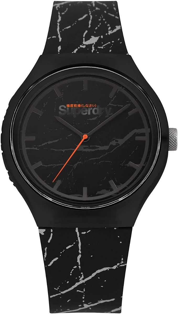 Superdry Mens Watch with Black Silicone Strap SYG253BE