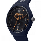 Superdry Army Gwylio Dynion Gyda Strap Silicôn Glas SYG254U