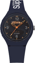 Superdry Army Gwylio Dynion Gyda Strap Silicôn Glas SYG254U