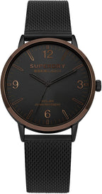 Gwylio Dynion Superdry gyda Strap Milanese Du SYG259BM