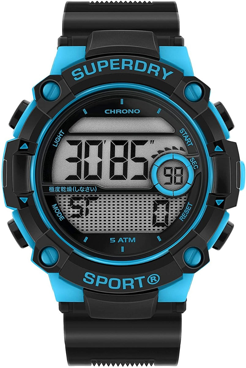 Superdry Men's Digital Watch with Black Strap SYG291BU