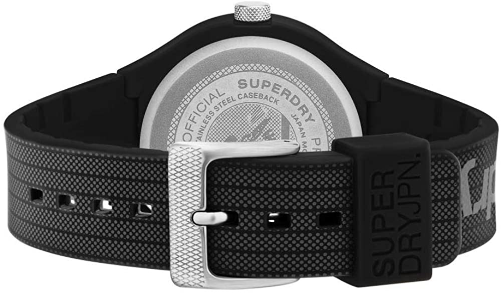 Superdry Mens Watch with Black Silicone Strap SYG293B