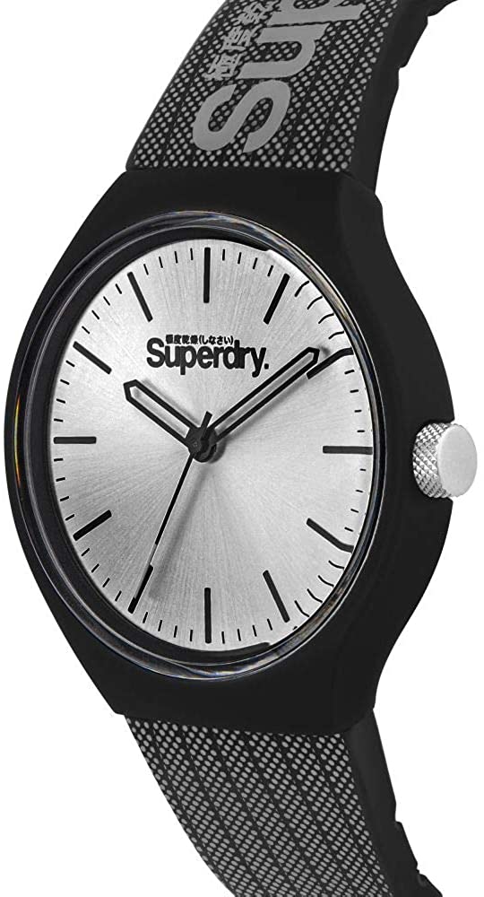 Superdry Mens Watch with Black Silicone Strap SYG293B