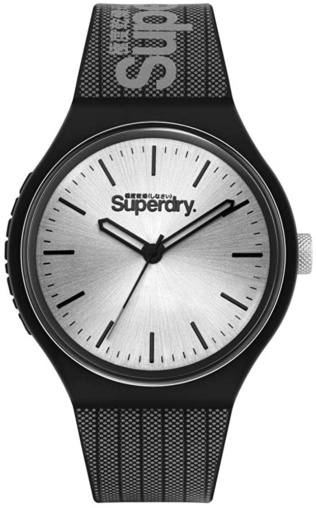 Superdry Mens Watch with Black Silicone Strap SYG293B
