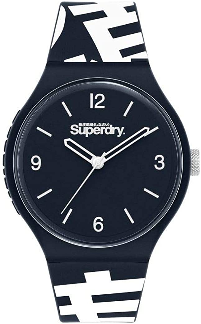 Gwylio Dynion Superdry gyda Strap Silicone Glas SYG294UW