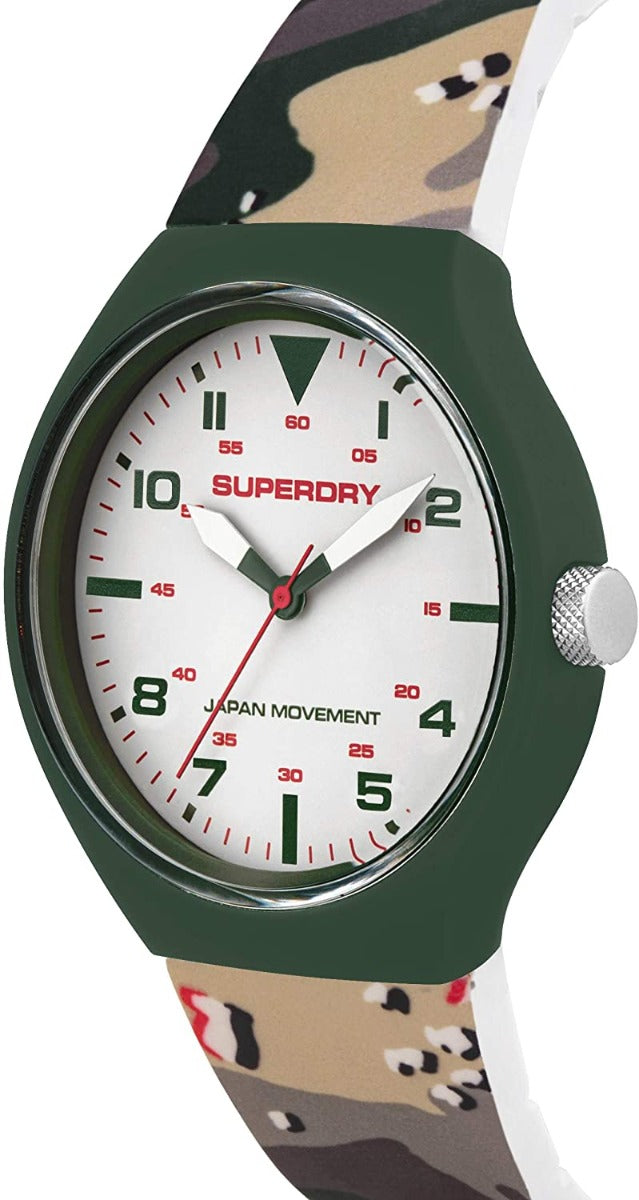 Superdry Urban XL Mens Watch With Cream/Khaki Camo Strap SYG295N
