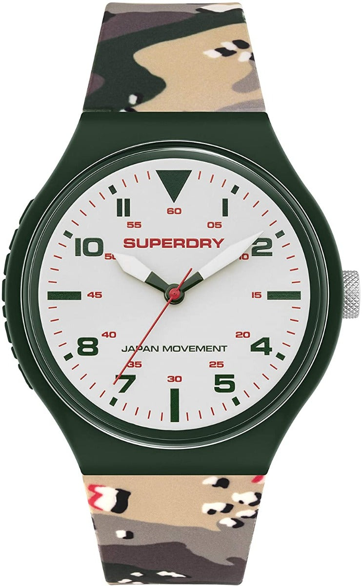 Gwylio Dynion Superdry Urban XL Gyda Strap Camo Hufennog/Khaki SYG295N