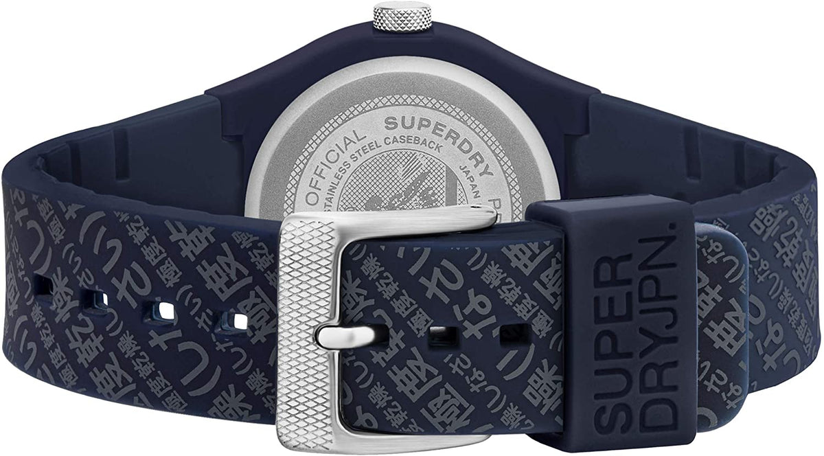 Gwylio Dynion Superdry Urban gyda Strap Silicon Glas SYG302U