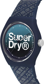 Gwylio Dynion Superdry Urban gyda Strap Silicon Glas SYG302U